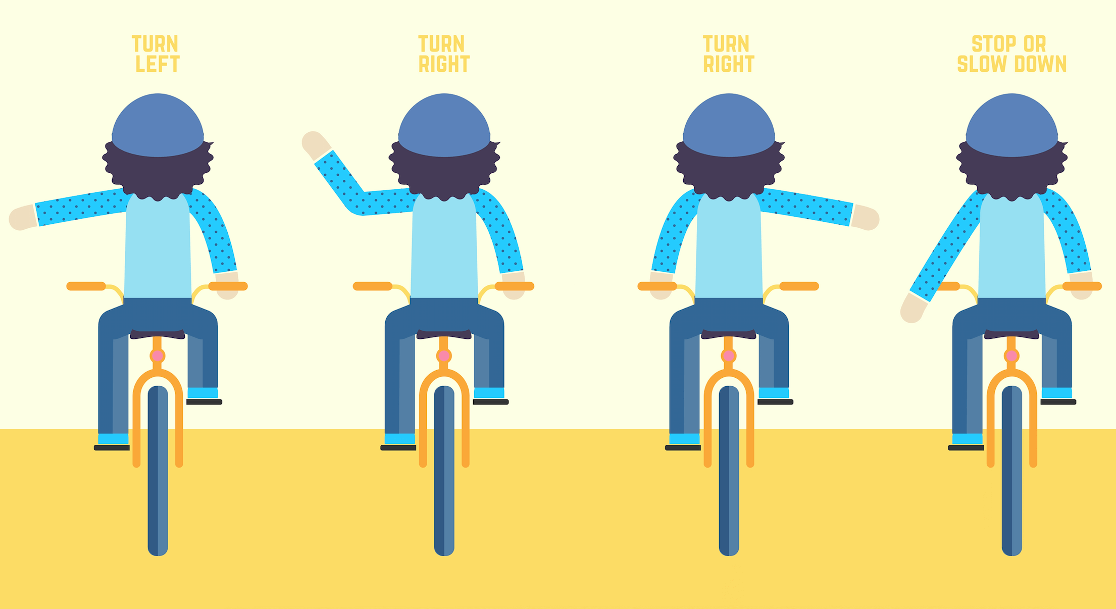 hand signals for cyclists
